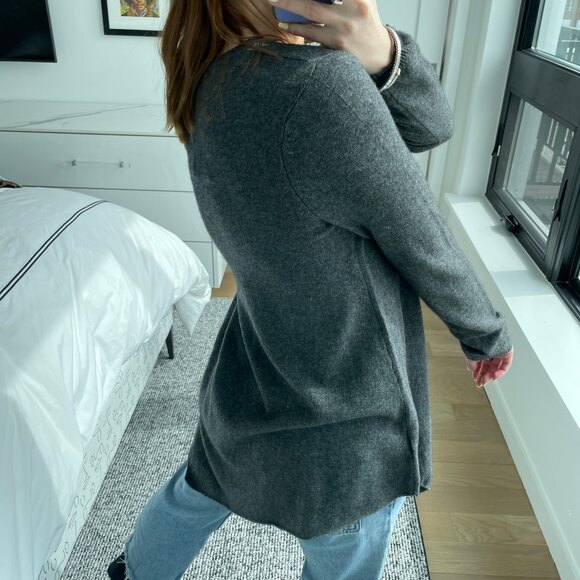 Joie Asymmetric Wool Cashmere Sweater Gray Small - Picture 4 of 5